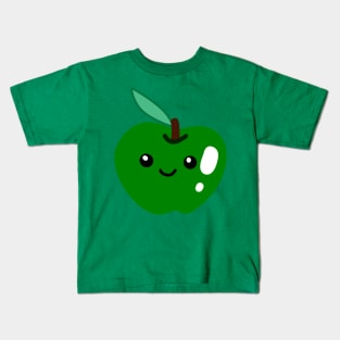 Cute Green Apple Kids T-Shirt